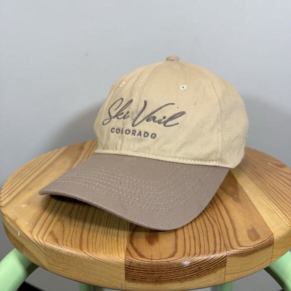 Ski Vail Logo Embroidered Color block Logo Hat - Gray, White - Picture 2 of 9